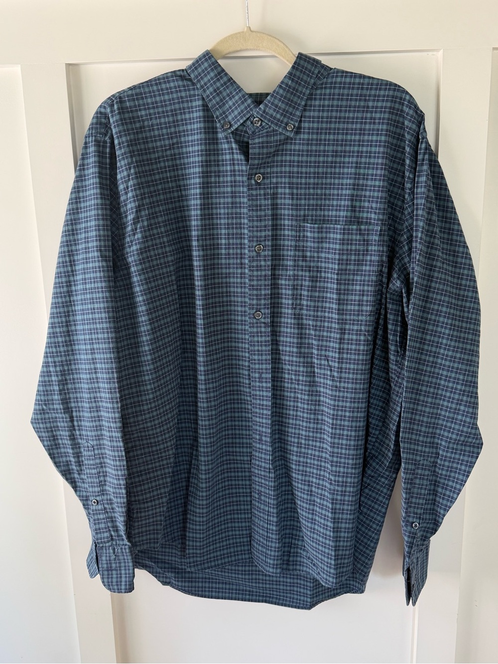 Bonobos Blue Green Plaid Button-Down Shirt